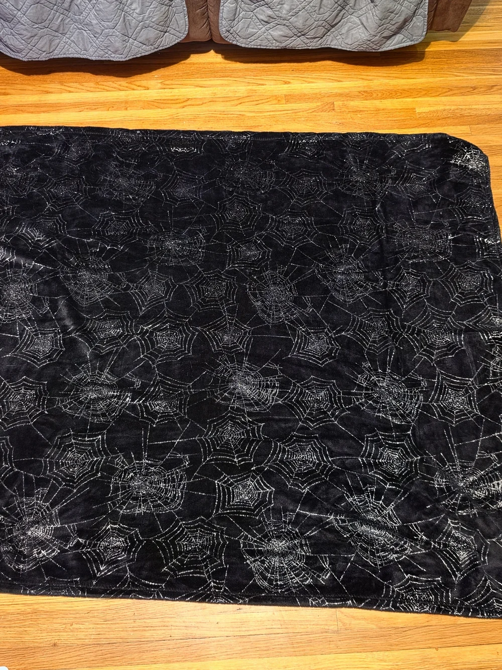 Black Spiderweb Throw Blanket